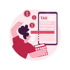 Net income calculating abstract concept vector illustration. Salary calculation, net income formula, take home pay, corporate accounting, calculating earnings, profit estimation abstract metaphor.