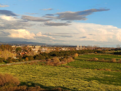 Spring horizon in the Turkish countryside