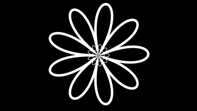 Abstract stroke petals. Computer generated 3d render