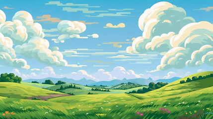 Obraz premium landscape with mountains and blue sky