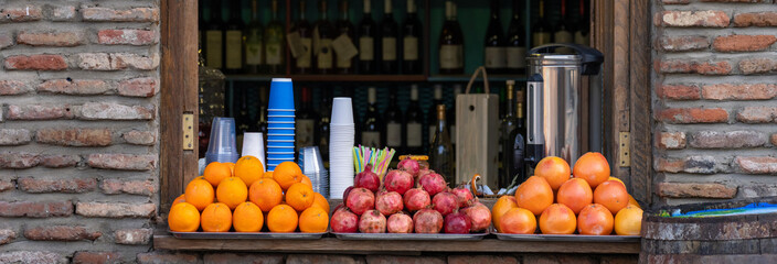 Fresh fruits at the bar