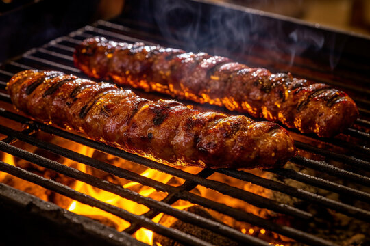 BBQ mastery, South African braai with mouthwatering borewors sausage Generative AI