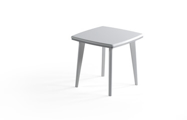 coffee table isolated white background . wooden