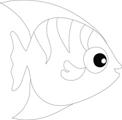 Cartoon fish animal vector graphic