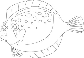 Cartoon fish animal vector graphic