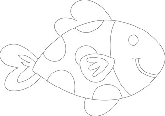 Cartoon fish animal vector graphic