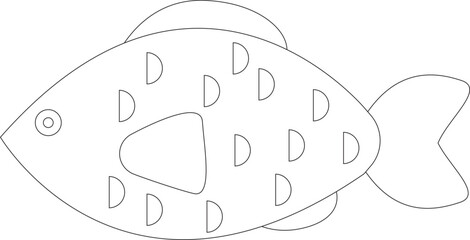 Cartoon fish animal vector graphic