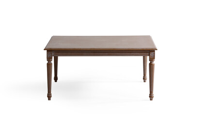 classic coffee table isolated on white background .wooden 