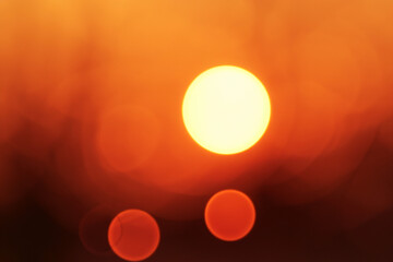 abstract sunset background with bokeh