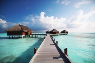 Maldives romantic holiday destination , generative artificial intelligence
