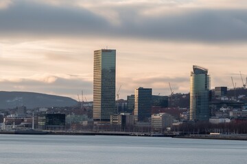 Obraz premium oslo skyline , generative artificial intelligence 