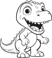 Fototapeta premium Carcharodontosaurus saharicus , colouring book for kids, vector illustration