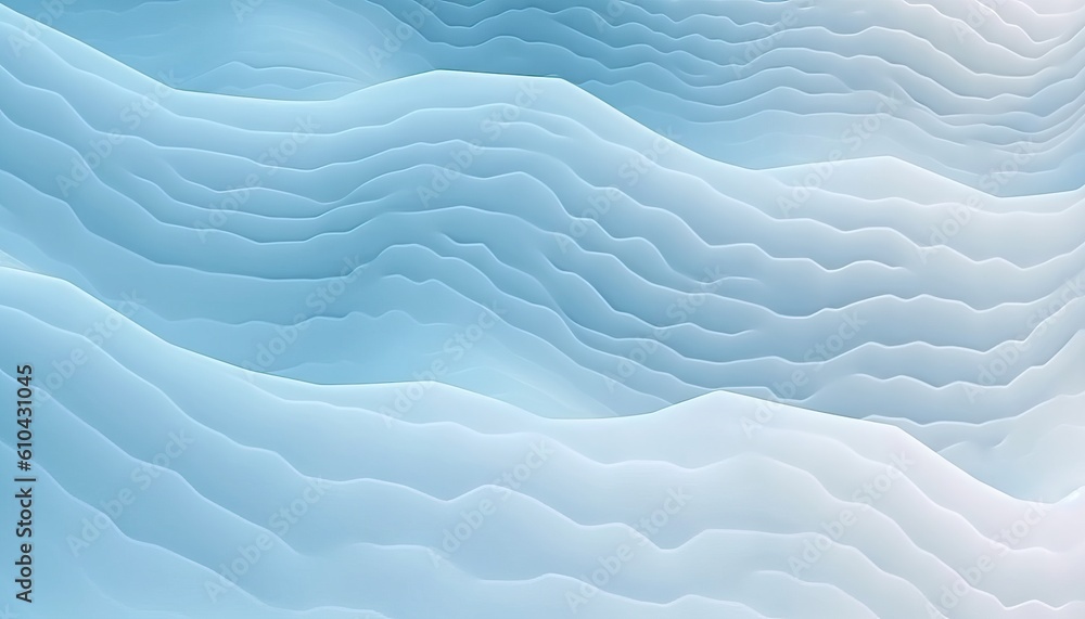 Poster light blue background abstract texture of wavy ripples with a gradient transition to white