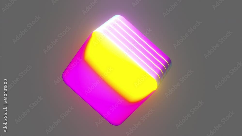 Aufkleber abstract rainbow rectangles. computer generated 3d render