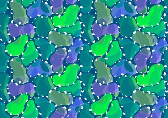 Abstract ocean stones seamless circle polka dots geometric pattern for fabrics and textiles and packaging