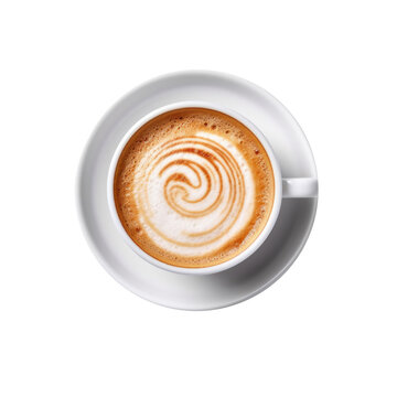 Cappuccino cup isolated. Illustration AI Generative.