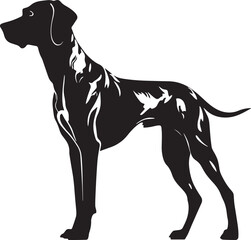 silhouette of a Great Dane dog - isolated vector illustration