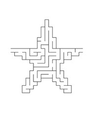 Maze shaped like star