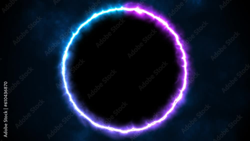 Wall mural abstract animated energy light circle
