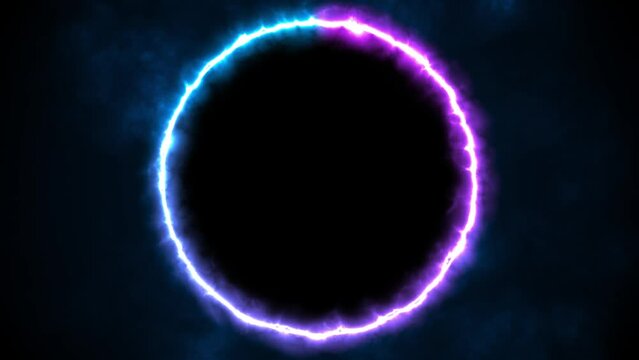 abstract animated energy light circle