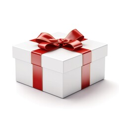 Gift box isolated. Illustration AI Generative.
