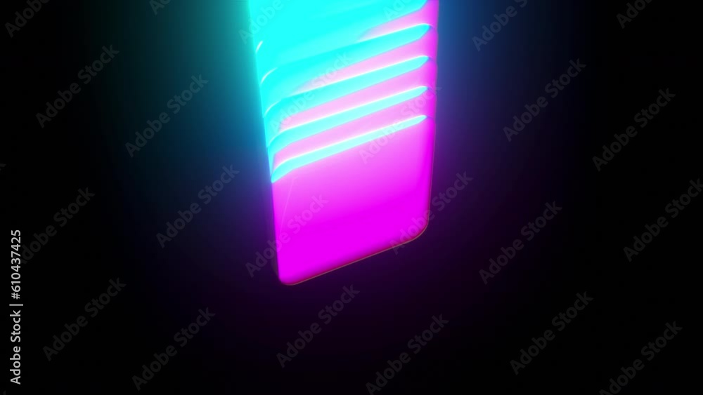 Aufkleber abstract rainbow rectangles. computer generated 3d render