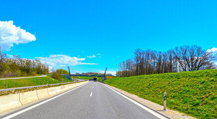 Bundesstraße 33 bei Allensbach (Landkreis Konstanz), Baden-Württemberg