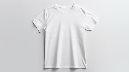Empty white t-shirt on the table. Generative AI