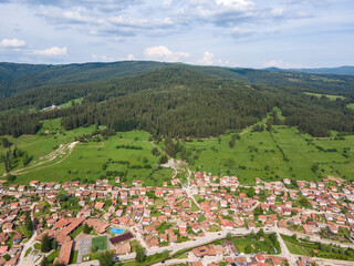 Aerial view of historical town of Koprivshtitsa, Bulgaria