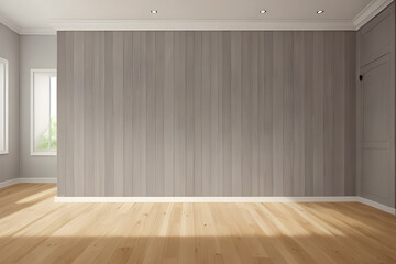 Mockup wall in minimalist design, interior design Generative AI