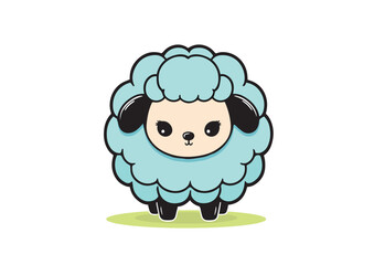 A vektor sheep illustration, cartoon style 