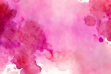 Fototapeta na wymiar Watercolor abstract pink magenta background with splashes. Created with Generative AI technology.