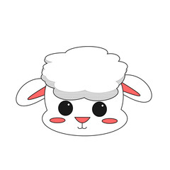 Cute cartoon sheep kids vector
