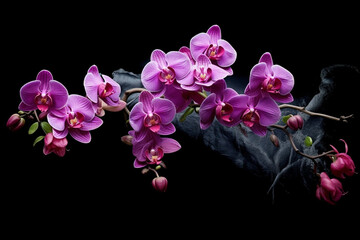 Purple Orchis Flowers. Generative ai