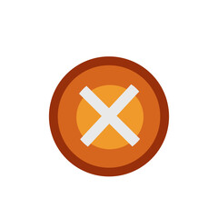 Fototapeta premium Cross mark icon. Right Choice for Restrictions and Rejections