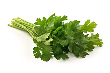 Italian parsley isolated on white background generative ai