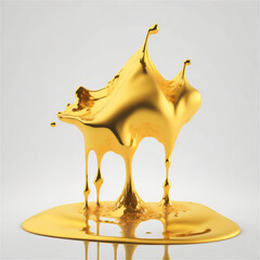 Naklejka premium 溶ける金 Generative AI