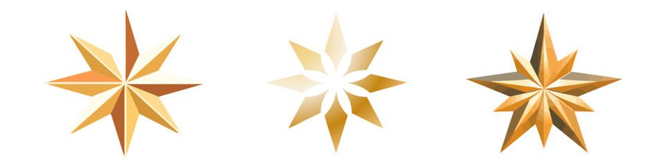 Obraz premium Yellow, gold, orange sparkles symbols vector. The set of original vector stars sparkle icon.