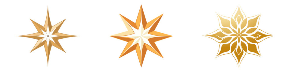 Yellow, gold, orange sparkles symbols vector. The set of original vector stars sparkle icon.