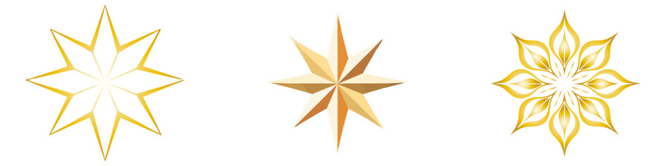 Yellow, gold, orange sparkles symbols vector. The set of original vector stars sparkle icon.