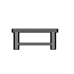 Class bench icon. Outline of a class bench