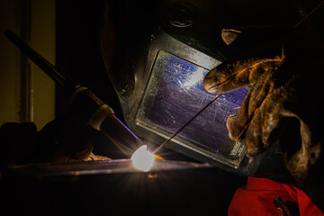 Female TIG welder