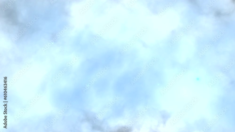 Poster through the clouds. computer generated 3d render