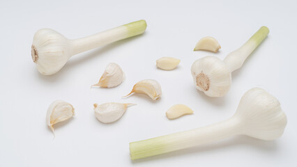 ニンニク 白い背景