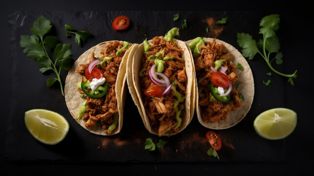 Taco Mexican Food image created by Generative AI