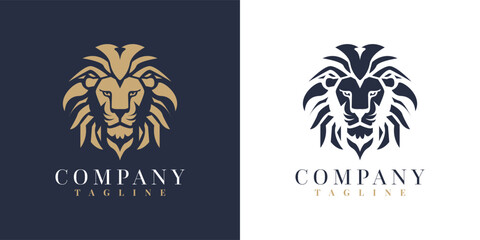 Lion head logo design