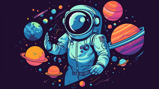 astronauta no espa&ccedil;o 