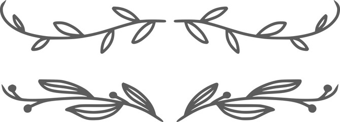 Floral dividers, illustration, design, ornaments, vintage