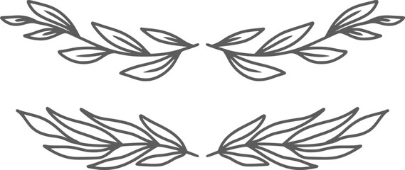 Floral dividers, illustration, design, ornaments, vintage