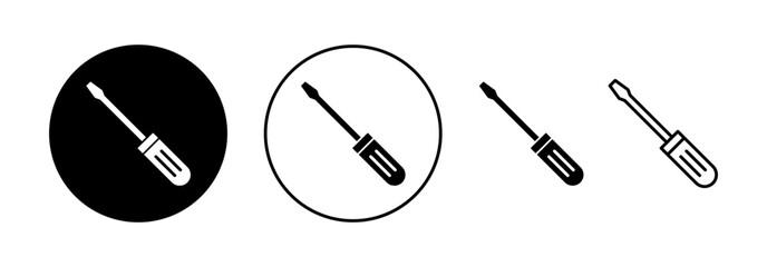 Screwdriver icon vector for web and mobile app. tools sign and symbol